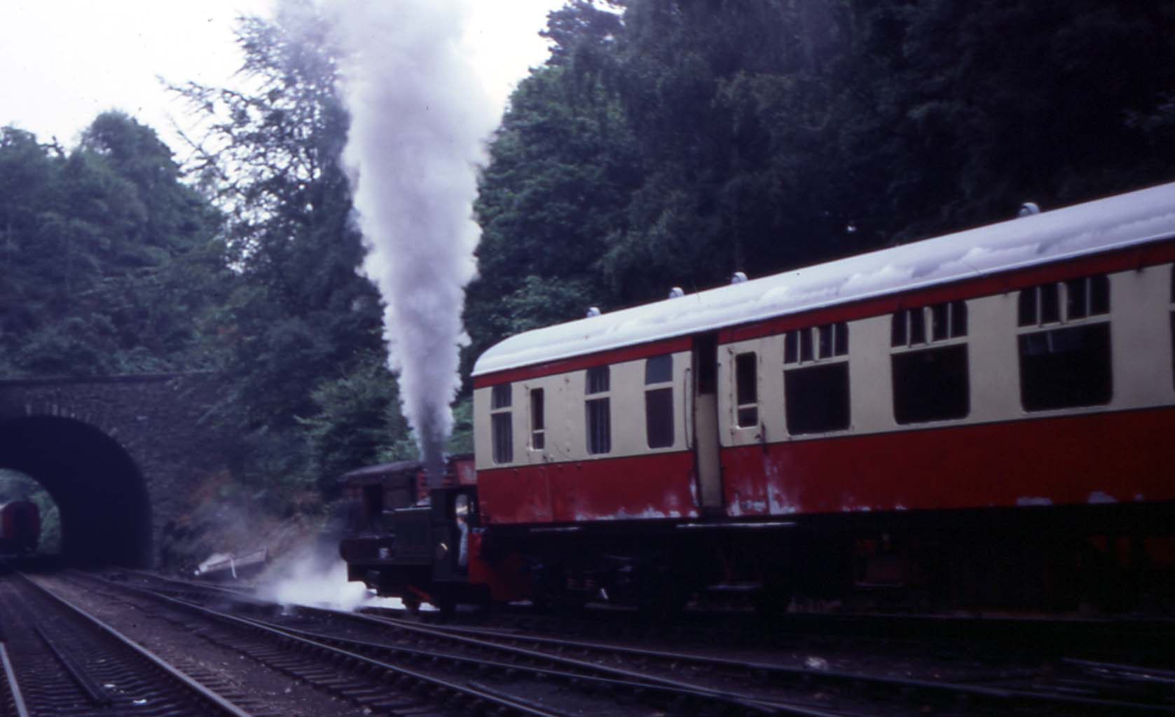 No. 1900 preparing for a run to Lakeside with Mark 1 on the L&HR