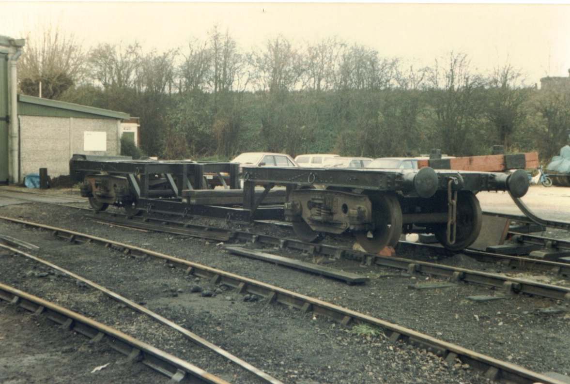 One of the bogie bolsters converted into a boiler carrier